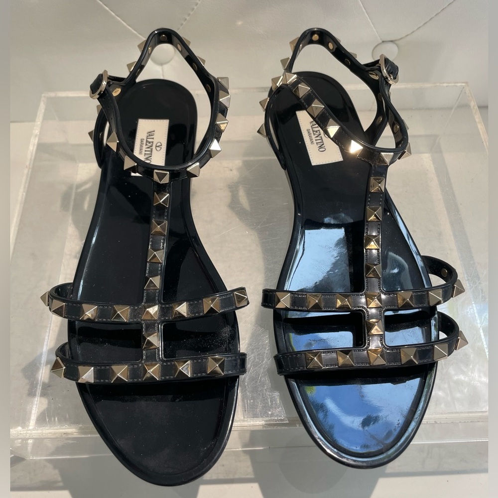 Valentino Black Studded Women's Sandals